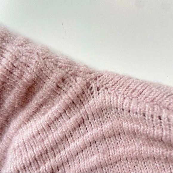 Madewell Wool Blend Sweater Women’s Size Small Mockneck Belmont Blush Pink Top S - Picture 9 of 10